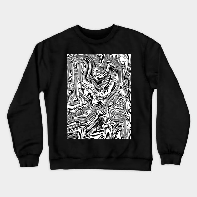 Abstract Black Strain Pattern Crewneck Sweatshirt by k-creatif